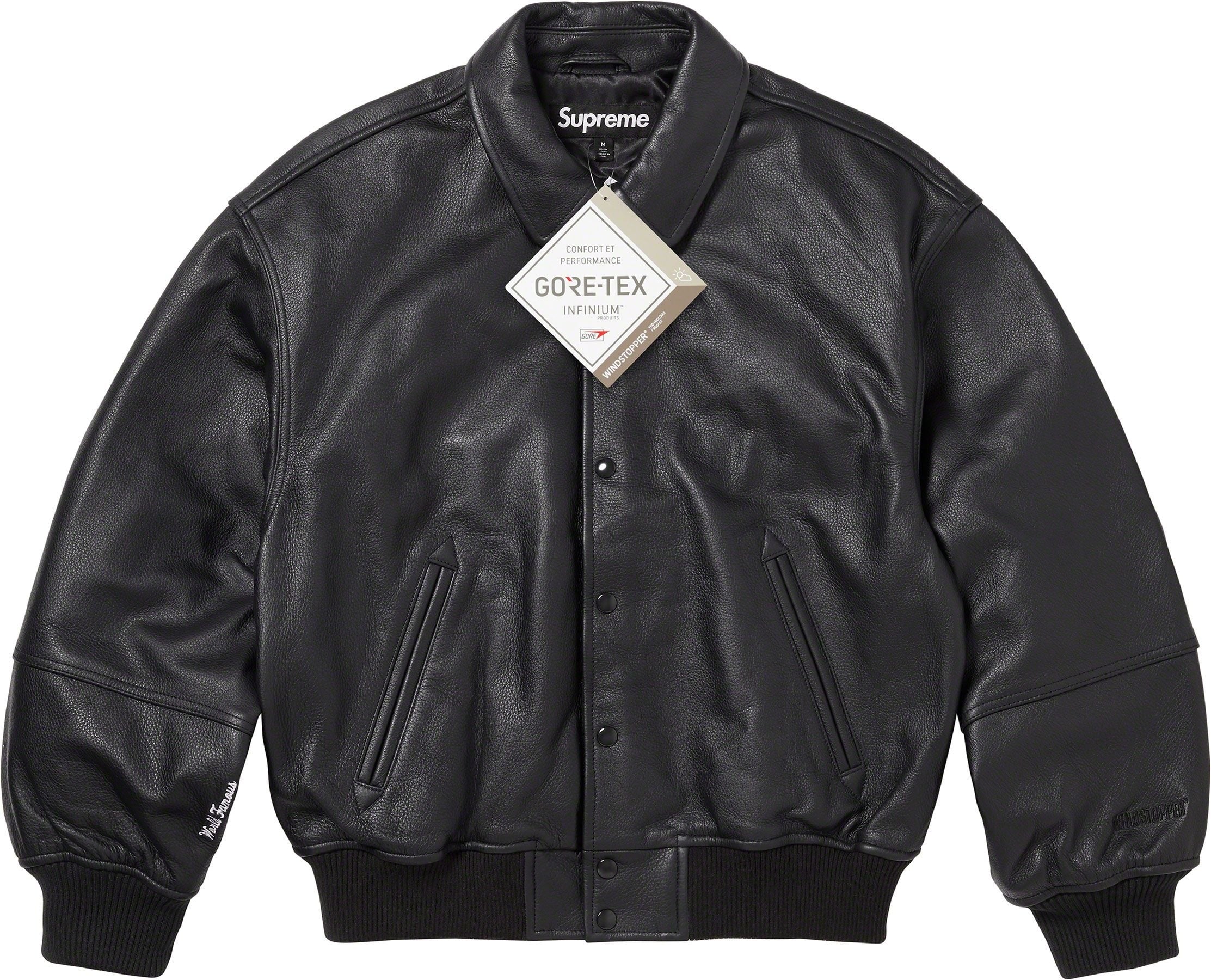 GORE-TEX Infinium WINDSTOPPER® Leather Varsity Jacket view 25